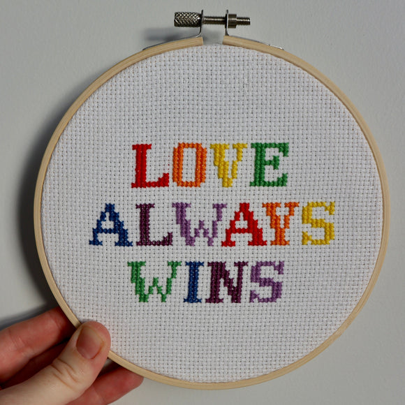 Love Always Wins Cross Stitch Kit
