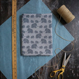 Greta Cotton Fabric | Grey Elephants