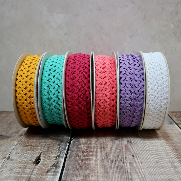 Mini Ric Rac Ribbon - Assorted Colours