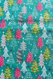 Bright Christmas Trees - Handmade Fabric Christmas Crackers