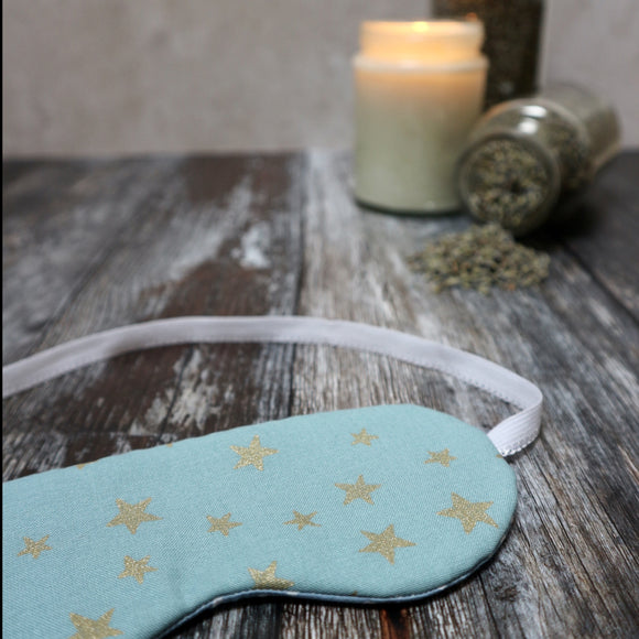 Blue with Gold Stars Eye Mask