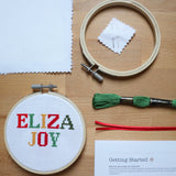 Custom Name Cross Stitch Kit | Christmas Decoration