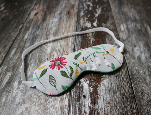 Floral Bees Eye Mask
