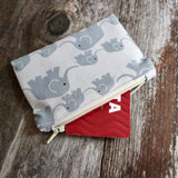 Grey Elephants Coin Purse