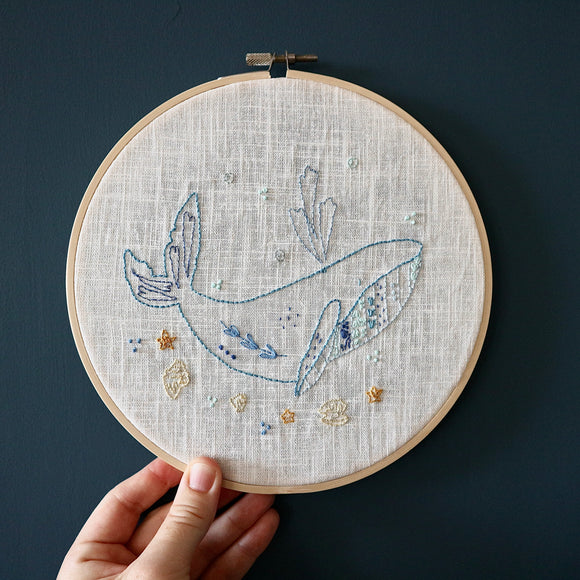 Whale Embroidery Kit | Nora Wright Collaboration