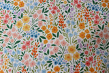 Penelope Cotton Fabric | Bright Popping Flower Bouquets