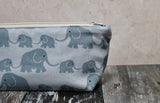 Grey Elephants Pencil Case