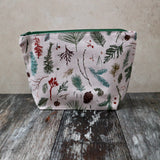 Blush Pink Ferns Make Up Bag