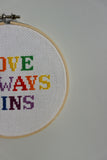 Love Always Wins Cross Stitch Kit