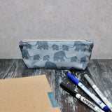 Grey Elephants Pencil Case